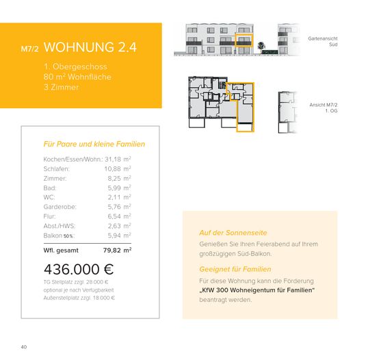 Neubau WHG 2.4 - M7/2 - 1.Obergeschoss - 80m² – Foto 1