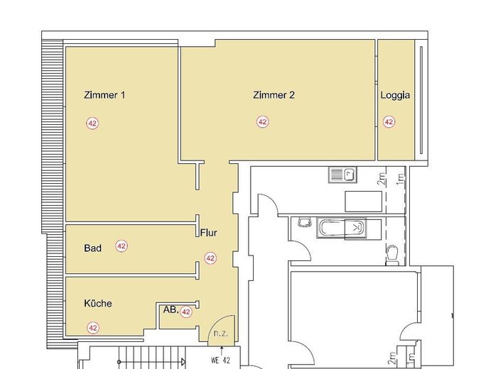 Grundriss der Wohnung