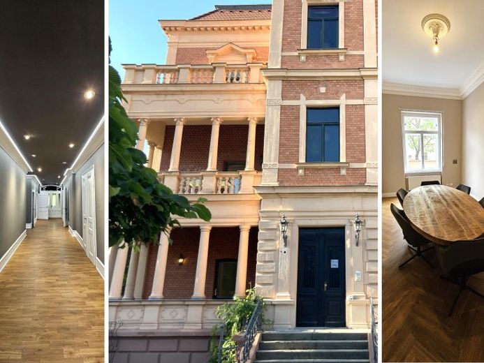 Repräsentative Büro-/Praxisfläche in einer sanierten Villa, 7 Räume, EBK + gr. Balkon – Foto 1