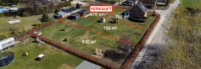 Provisions- und bauträgerfrei: Voll erschlossenes Baugrundstück in Kartlow – 10 Min. bis Wismar! – Luftbild