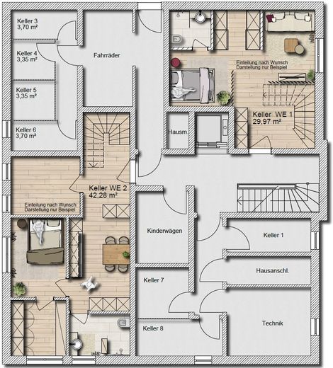 Exklusives Neubauprojekt Heuglinstr. 32 – Kellergeschoss