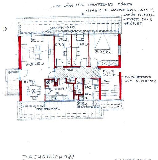 Planentwurf, weicht leicht ab