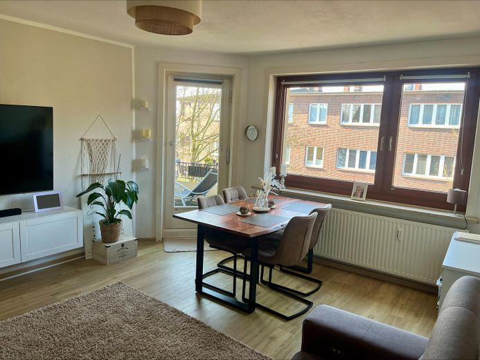 Blick zum Balkon