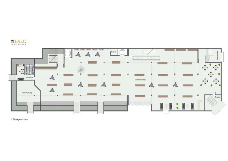 Solides Gewerbeinvestment - Zentrale Lage, starke Mieter, sichere Perspektive – Grundriss 1. Obergeschoss