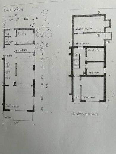 Grundriss UG und EG