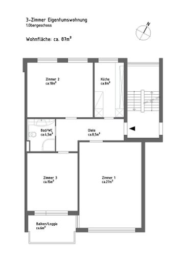 Attraktive 3–4-Zimmer-Eigentumswohnung mit Südbalkon in ruhiger Wohnlage – Foto 25