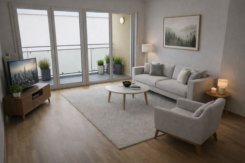 Provisionsfrei zum Sofortbezug: Attraktive, sonnige 3 Zi-Wohnung im Deutschherrnviertel – Wohnzimmer