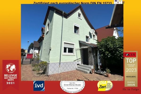 Sandhausen b. Heidelberg: EFH, Kinderparadies mit gr. Garten, wird FREI, keine K-Prov.,