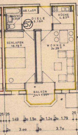 Ab 1.9.26: komplett renovierte 2er-WG mit neuer Küche & neuem Parkett – Nähe Seepark & Straßenbahn – Links Zimmer 1, rechts Zi 2.