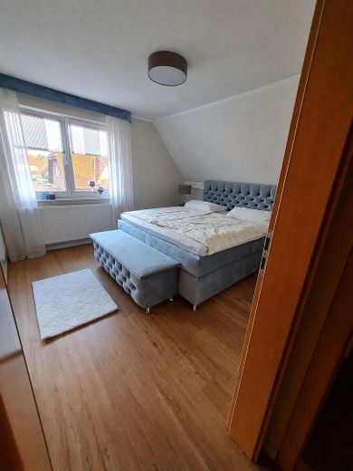 Appelhülsen: Zadbany bliźniak w spokojnej i zielonej ślepej uliczce – Schlafzimmer