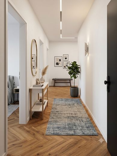 Tranquillo e moderno appartamento di 4 locali ad Amburgo Eimsbüttel, vicino alla stazione della metropolitana U-Christuskirche – Flur