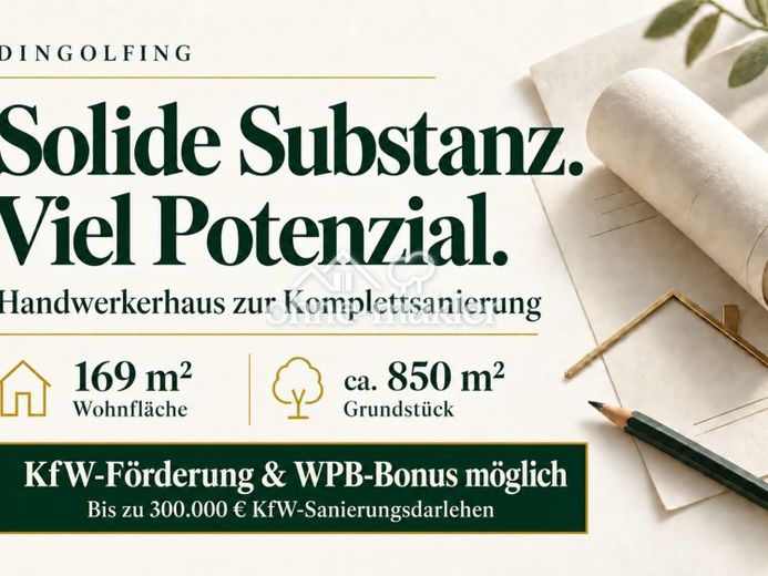 Neues Leben für solide Mauern! Handwerkerhaus zur Komplettsanierung in Dingolfing – Foto 1
