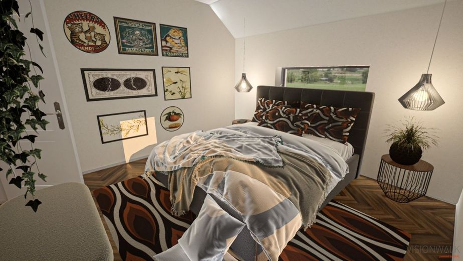 DOM O DOJRZAŁEJ ARCHITEKTONICZNIE I FUNKCJONALNEJ KONSTRUKCJI – Ansicht Schlafzimmer