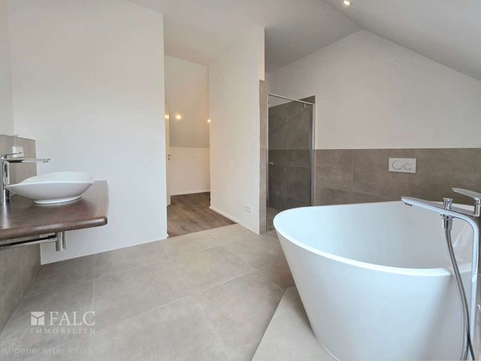 ERSTBEZUG! Neubau-Reihenendhaus - hochwertig, stilvoll &amp; durchdacht – Badezimmer Dachgeschoss