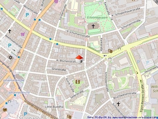 Helle und gepflegte 3-ZKB-Altbauwohnung im Nauwieser Viertel – Lageplan BS40