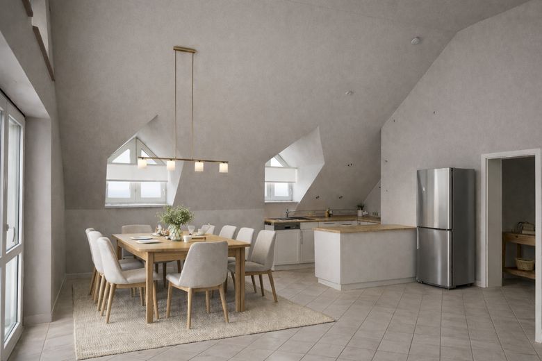 Küche und Esszimmer