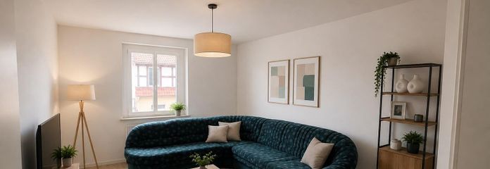 Appartement 2 pièces joliment rénové à Zeitz, à partir du 01.10. – Wohnzimmer
