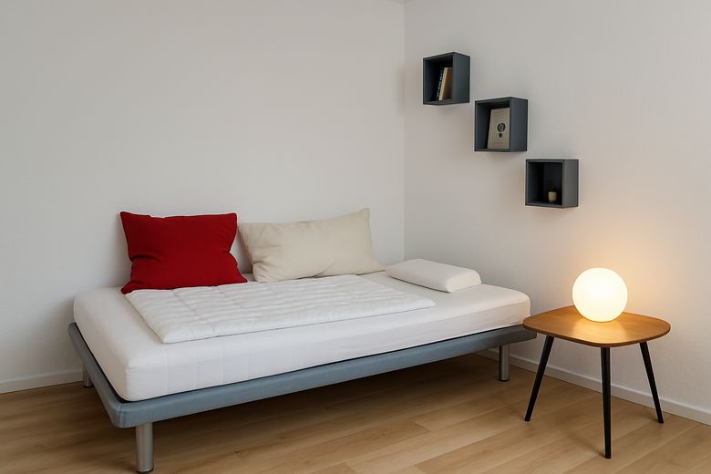 Ambiance penthouse avec vue sur la Spree - appartement lumineux de 4,5 pièces à Friedrichshain – Schlafzimmer Yard