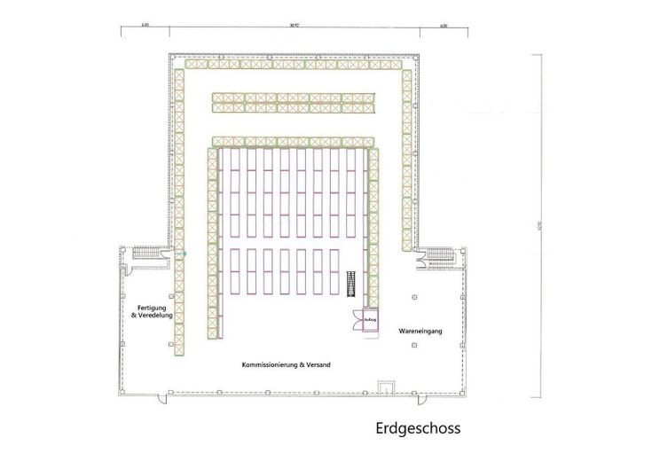 Grundriss Logistik Erdgeschoss