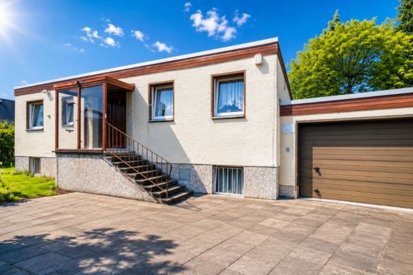 Familienidylle in Britz: Bungalow mit Sauna, Pool und vielseitigem Kellerbereich