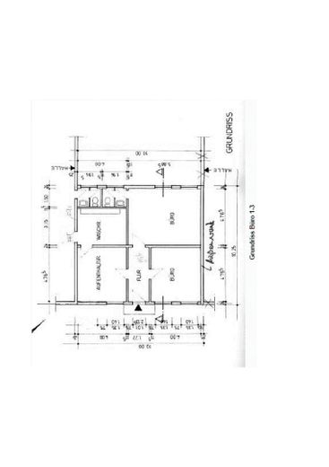 Gewerbehalle, Lagerhalle, Halle 760m² und Büro / Sozialräume 100m²  (O-H-S 34) – Grundriss Büro u. Sozialräume