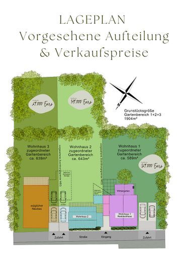 Reetdachhaus nahe Krautsand mit Garten – weitere Immobilie & Baugrundstück optional ⭐ – Lageplan & Aufteilung