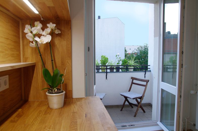 DG Maisonette-Townhouse mit Atelier – Wohnen und Arbeiten unter einem Dach – Balkon