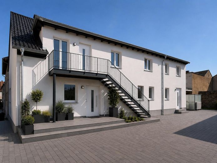 Eerste bewoning na kernrenovatie: lichte 2-kamerbeganegrondwoning met terras – Außenansicht wenn fertig
