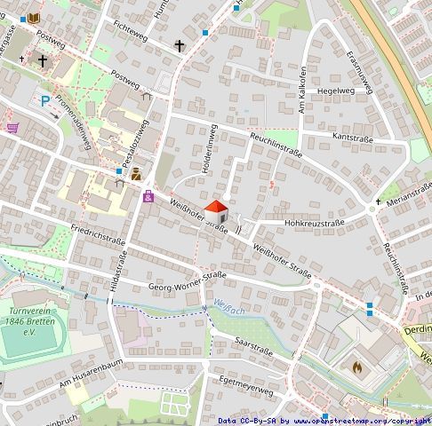 Tolle Büroräume  in  75015 Bretten  Weißhofer Str.69 -  ab 01.08.25 zu beziehen /vielseitig Nutzbar! – LAGEPLAN BÜRO