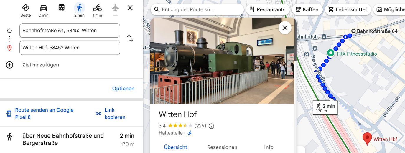 Nähe zum Bahnhof