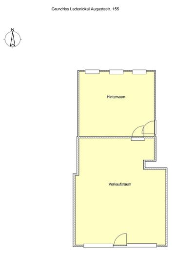 No commission: 65 m² retail space / office / practice near the university – takeover of a cosmetics studio possible! – Grundriss