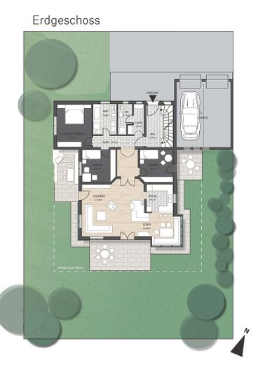 Grundriss Erdgeschosswohnung