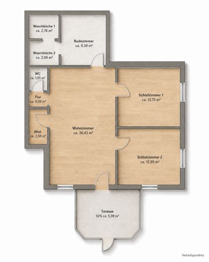 Grundriss unmöbliert
