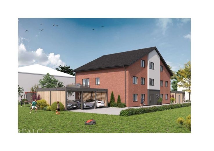 Hochwertige Neubauwohnung - Maisonette, Terrasse, Stellplatz &amp; 2 Zimmer – Außenansicht hinten