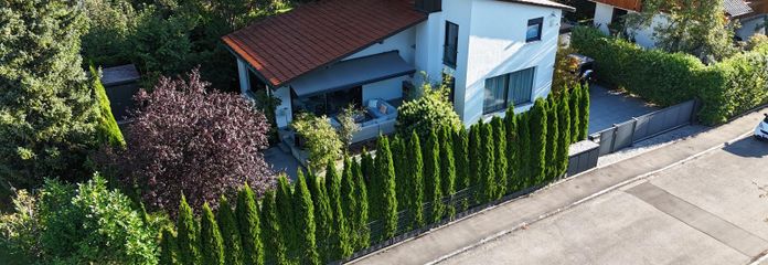 Casa unifamiliare progettata da un architetto con soleggiato orientamento sud-ovest – Hausansicht