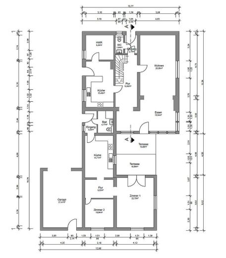 Modernisiertes Einfamilienhaus mit großzügigem Anbau und Südgarten – Erdgeschoss