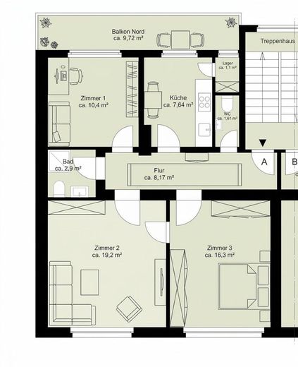 Provisionsfrei: Stilvolle 3-Zimmer-Wohnung mit Balkon in der Mainzer Neustadt – Foto 10