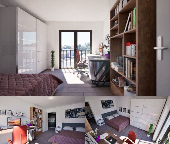 NEUBAU-STUDENTENAPPARTMENT ALS SOLIDE KAPITALANLAGE IN SAARBRÜCKEN – Zimmer 1