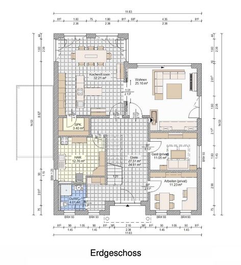 Luxus-Einfamilienhaus in Falkensee | zusätzliches Bauland | provisionsfrei |direkt vom Eigentümer – Grundriss EG