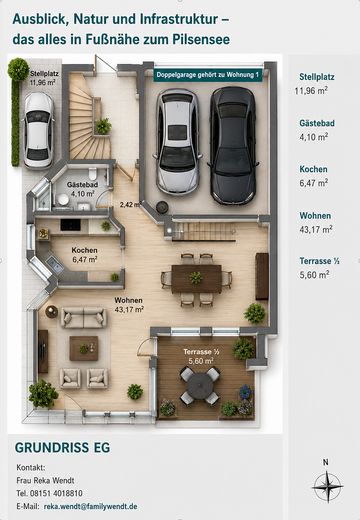 Wohnglück mit Garten Seenah – Grundriss EG