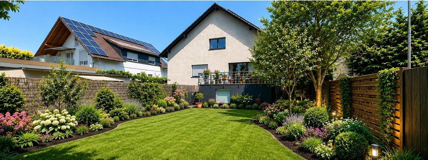 Moderne 4 Zimmer DG Wohnung mit Garten in ruhigem gehobenen Wohngebiet – Garten