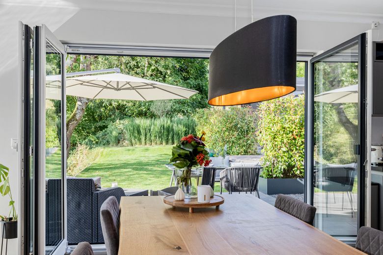 Essbereich, offene Falttür