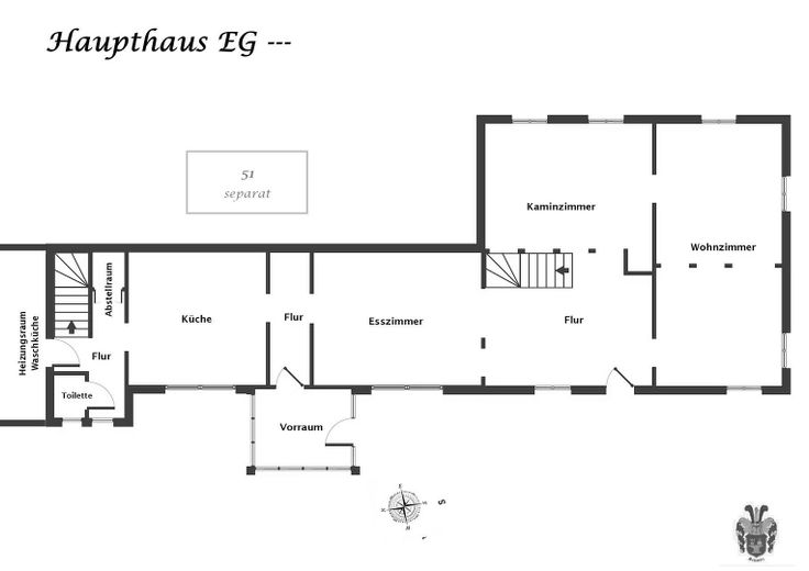 Historischer Bauernhof mit 3 Wohneinheiten & Stall – Leben, Arbeiten, Vermieten nahe Köln & Bonn – W49 EG