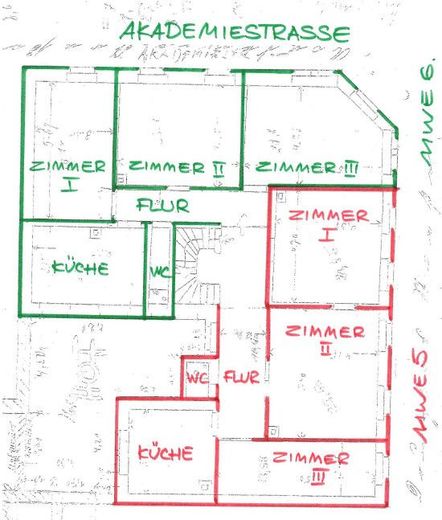 Vermietetes Wohn- und Geschäftshaus mit 10 Einheiten, Top-Rendite in guter Lage – Grundriss 2.OG