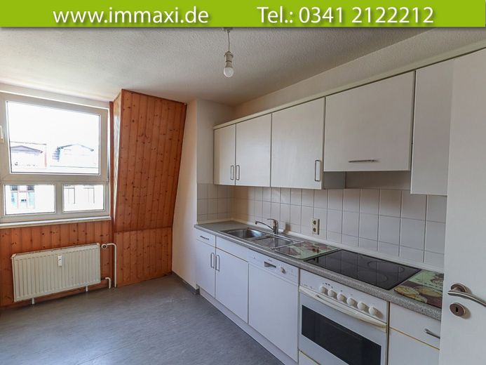 LEIPZIG-GOHLIS + 3-RAUM WOHNUNG MIT BALKON + AUFZUG AB SOFORT – Küche-mit-Einbauküche