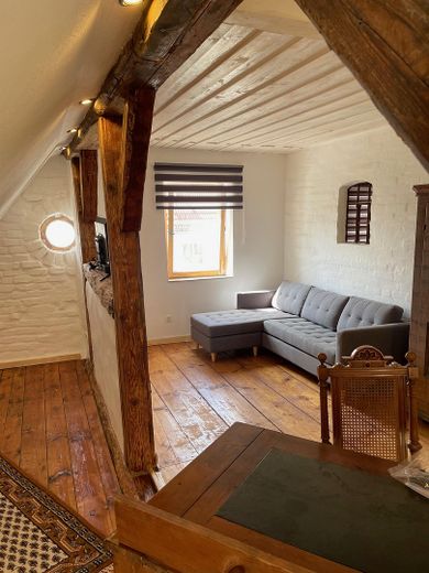 Renovierte 2,5-Zimmer Möblierte Wohnung Galerie Loft in Rottenburg – Wohnbereich mit Sofa