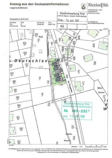 Lageplan Neubau