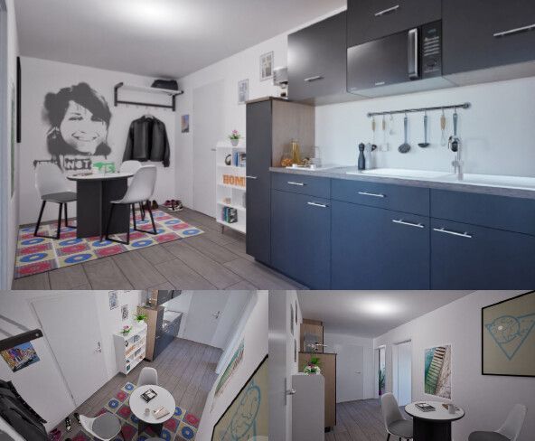 NEUBAU-STUDENTENAPPARTMENT ALS SOLIDE KAPITALANLAGE IN SAARBRÜCKEN – Eingang &amp; Küche l