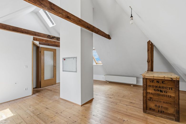 "Schollehaus" gesucht?
Reihenendhaus mit kleinem Garten und Garage – Zimmer Dachgeschoss