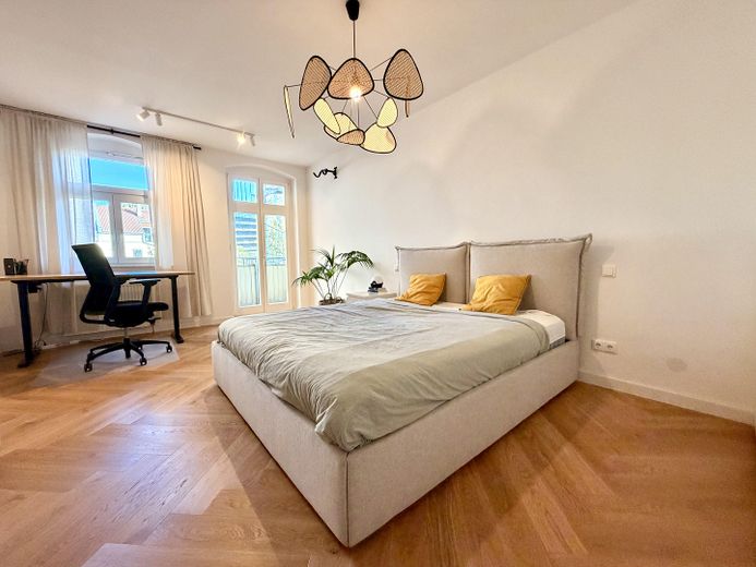 Sin comisión: Piso de 2 habitaciones renovado y amueblado en Friedrichshain (Boxhagener Kiez) – Bedroom 1
